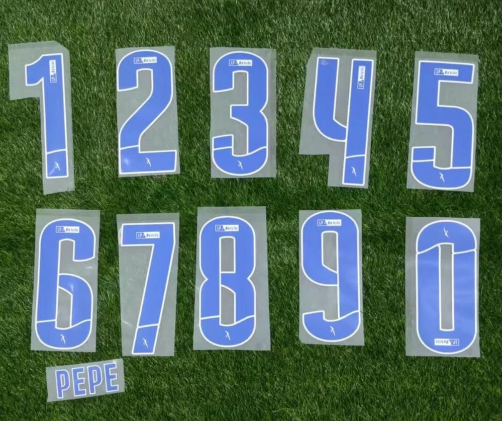 Letterings nameset nome e Número benfica Porto Sporting