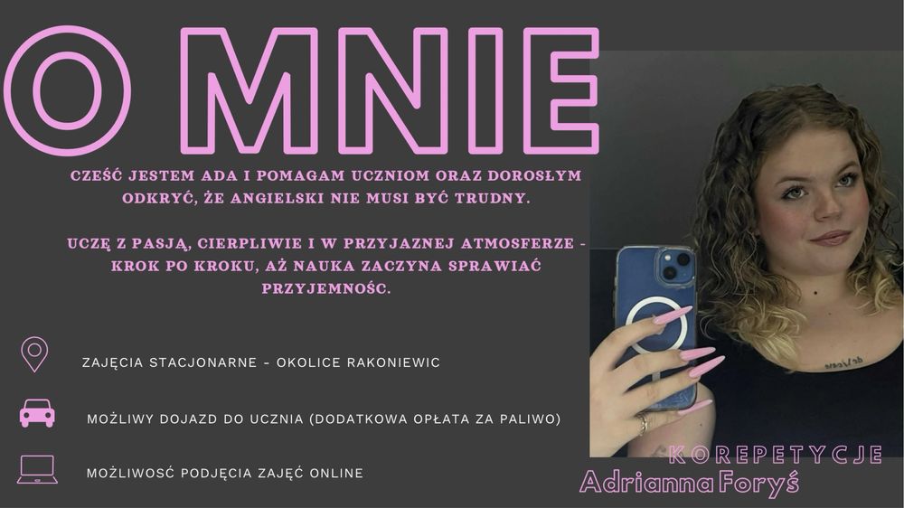 Korepetycje z angielskiego - Rakoniewice i okolice