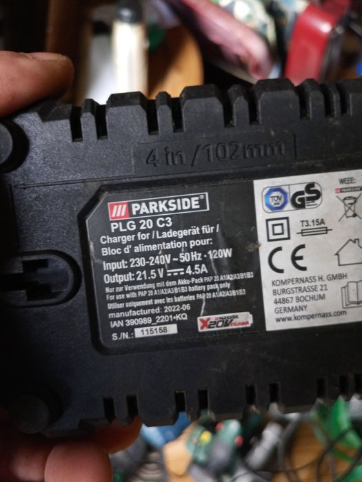 parkside ładowarka plus bateria