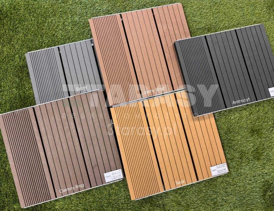 Deska tarasowa kompozytowa RYFLOWANA deski na taras kompozyt WPC mb.