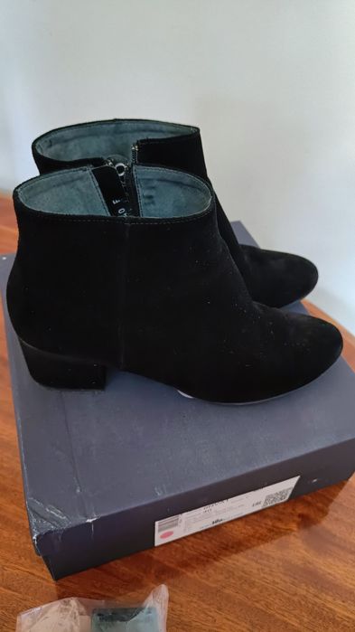 Botki czarne zamszowe Ryłko 40