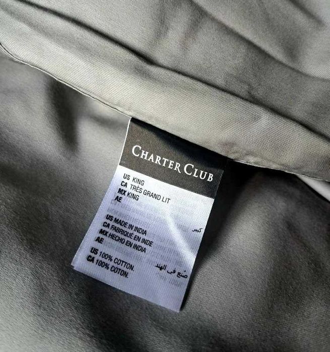 Charter Club - Komplet Pościeli KING Poszwa + 2 Poszewki Bawełna Nowe