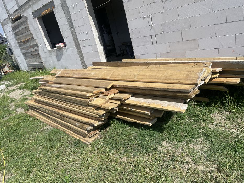 Deski szalunkowe 32mm 4m3, kantówki 5x10cm