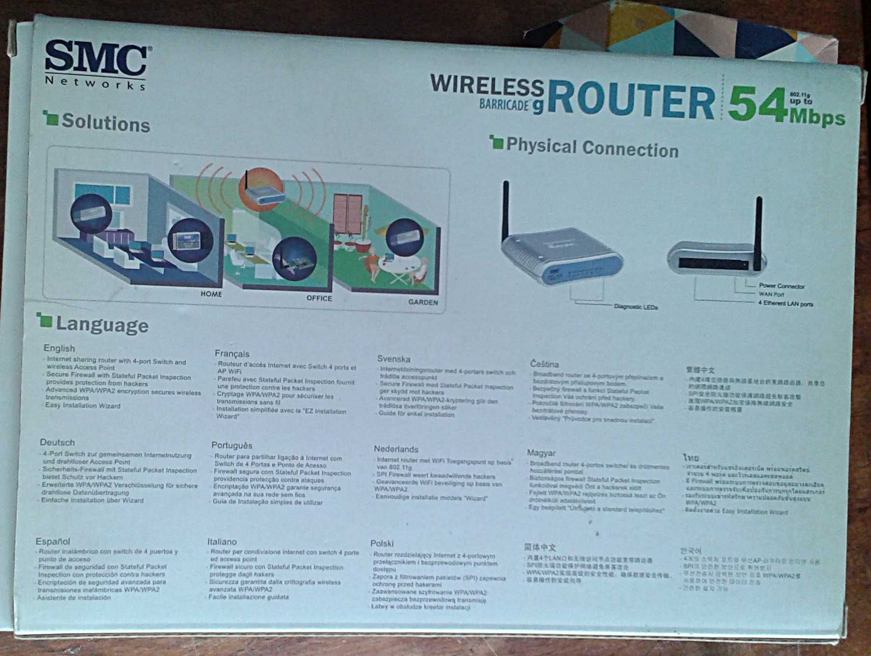 SMC Barricade g ROUTER 54mbps 3 antenas SMCWBR14.G2 Envio CTT