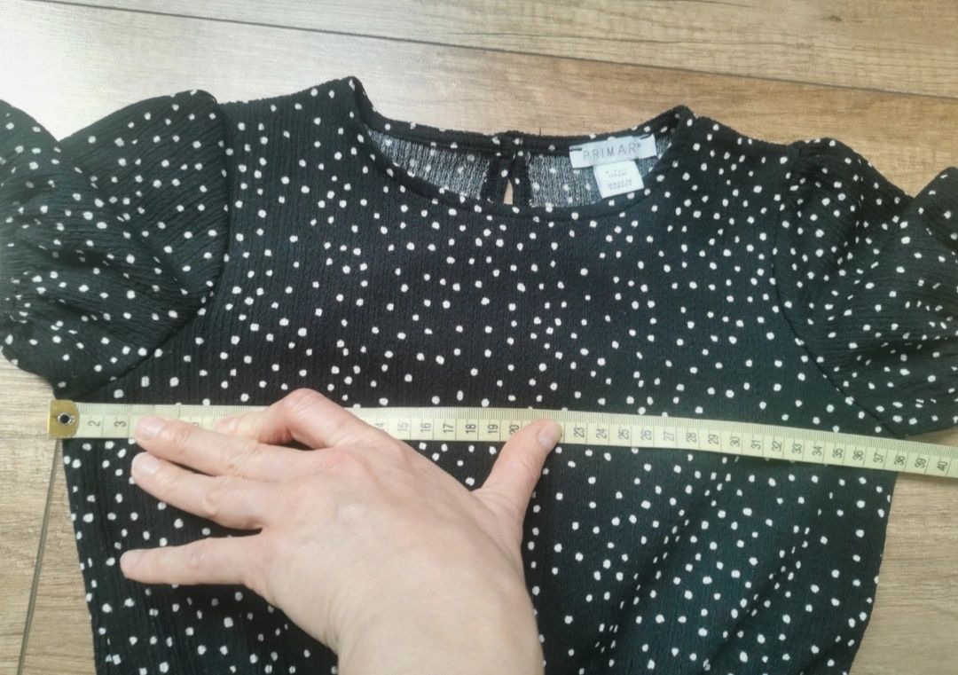 Kombinezon Primark 122 czarny w kropki