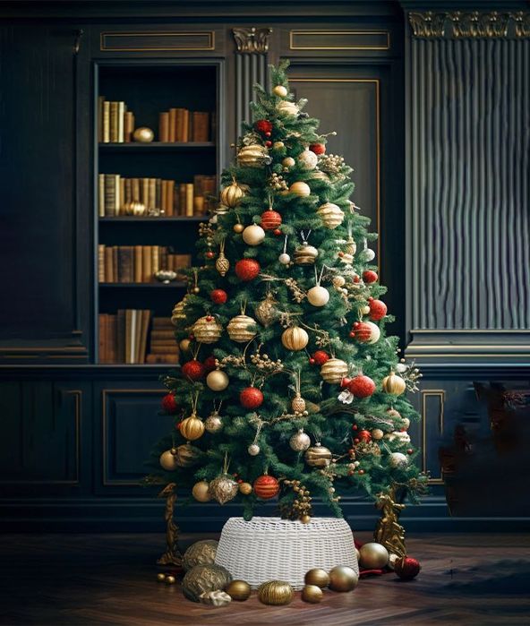 Підставка, спідниця під ялинку. Подставка-юбка под елку из ротанга.