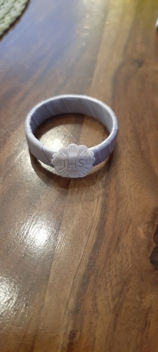 Obrączki komunijne na serwetki 20 sztuk srebrne