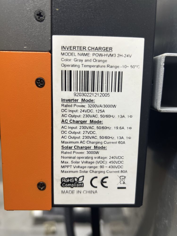 Інвертор PowMR 24v/3000kw+ батарея energy box 24/3000kw
