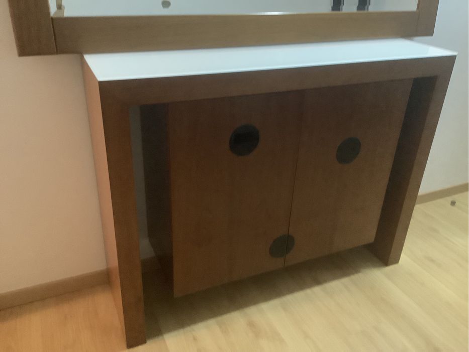 Movel de entrada\Sapateira   C/S espelho cerejeira