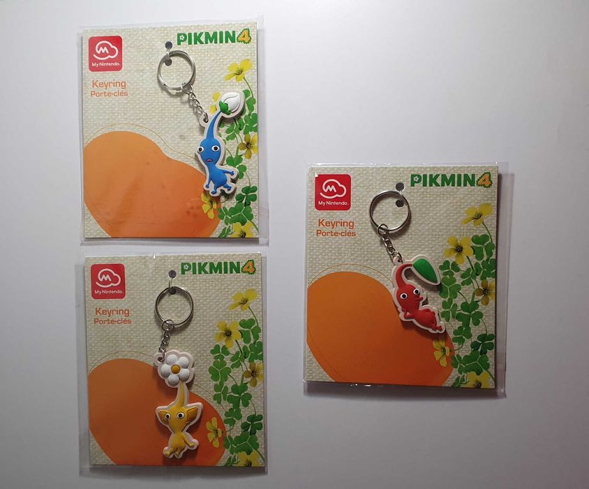 Breloki Pikmin - niebieski, czerwony, żółty