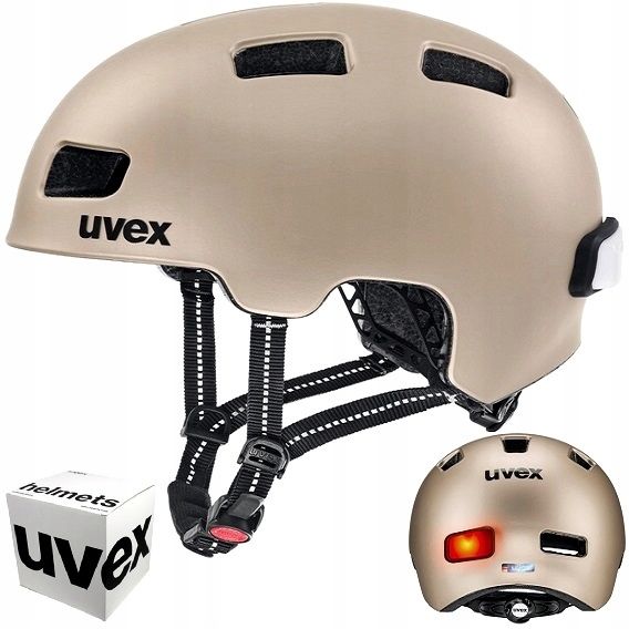kask miejski rowerowy uvex city 4 58-61cm soft gold mat