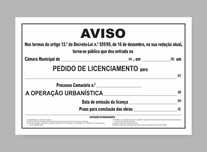 Aviso / alvará de obras