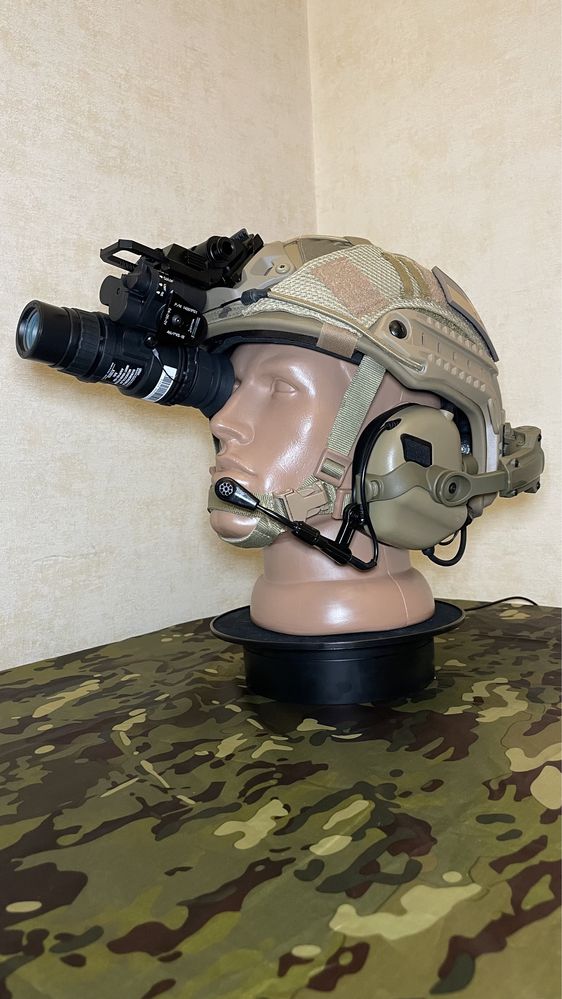 комплект Кевларовый шлем Fast Шолом NIJ IIIA каска с наушн M31 ПНВ