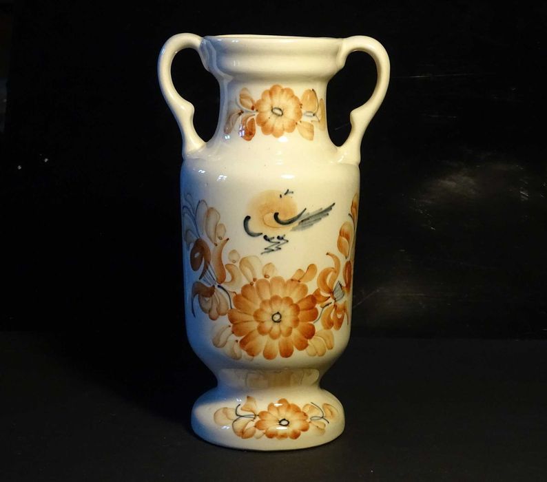 Włocławek: wazon ręcznie malowany sygnowany Chlebowska