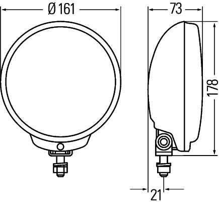 Reflektory dalekosiężne Hella Comet FF 500 (komplet, 2szt.)
