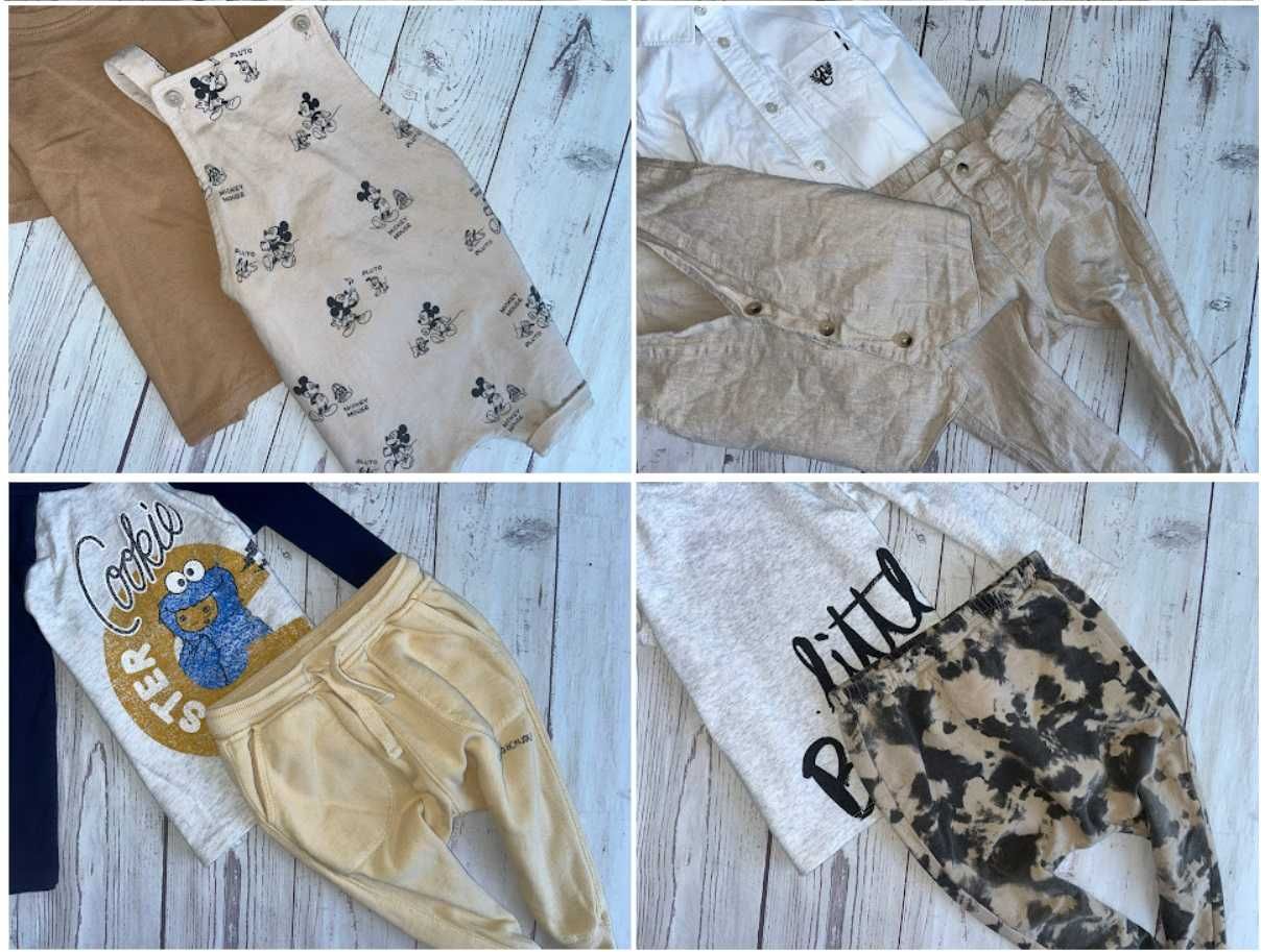 r.86-92 Mega paka 60szt zestaw ubranek dla Synka chłopca wiosna lato