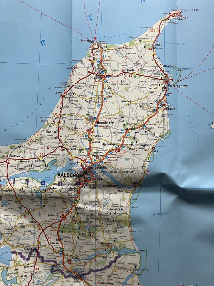 Mapa Dania i Wyspy Owcze 1:400 000