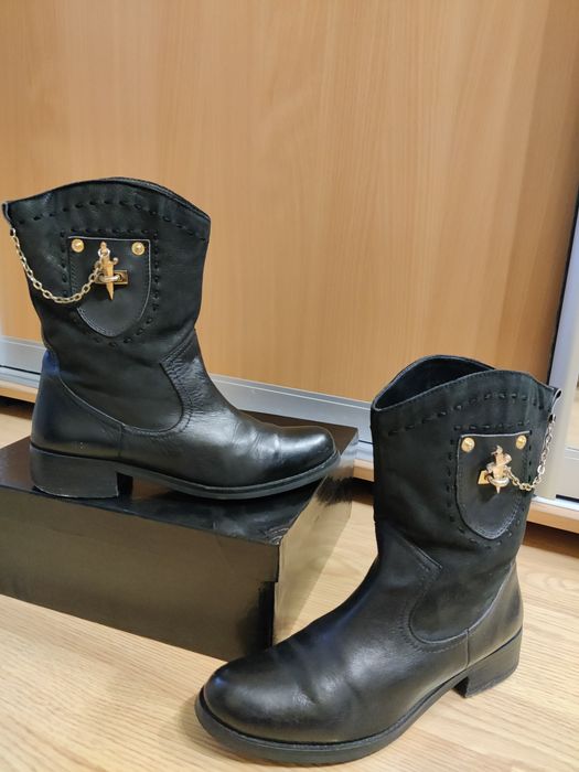 Казаки шкіряні 38 розмір,шкіряні ботинки,сапоги бохо