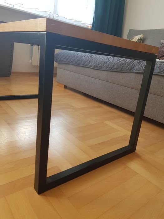 Stół drewniany drewno Stolik kawowy drewniany loftowy loft metal