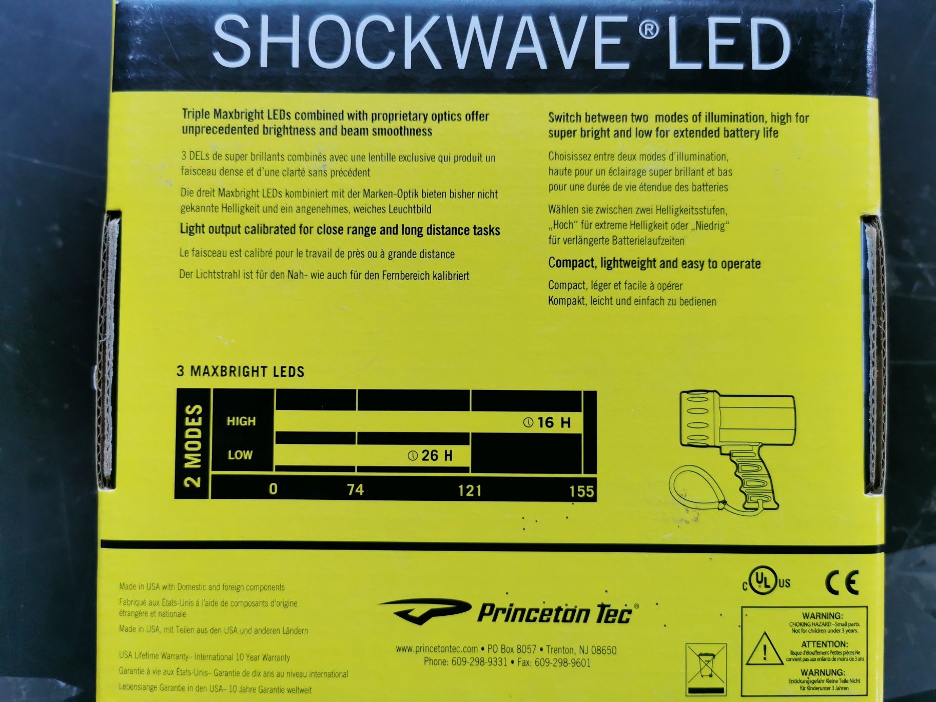 Latarka do nurkowania Princeton TEC Shockwave LED