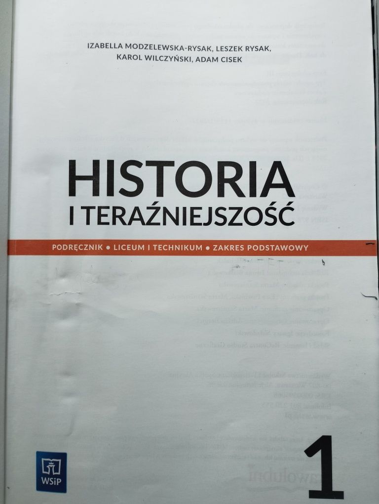 książka Historia i teraźniejszość klasa 1