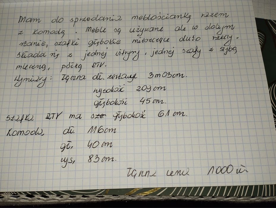 Meblościanka + komoda