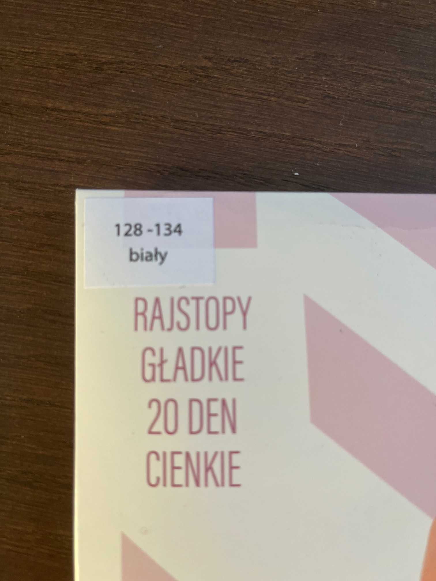 Rajstopy rajstopki 128-134 gładkie cienkie 20den rajtuski Stella