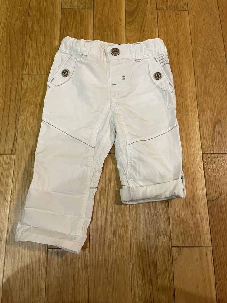 Spodnie dziecięce, letnie, białe r.80