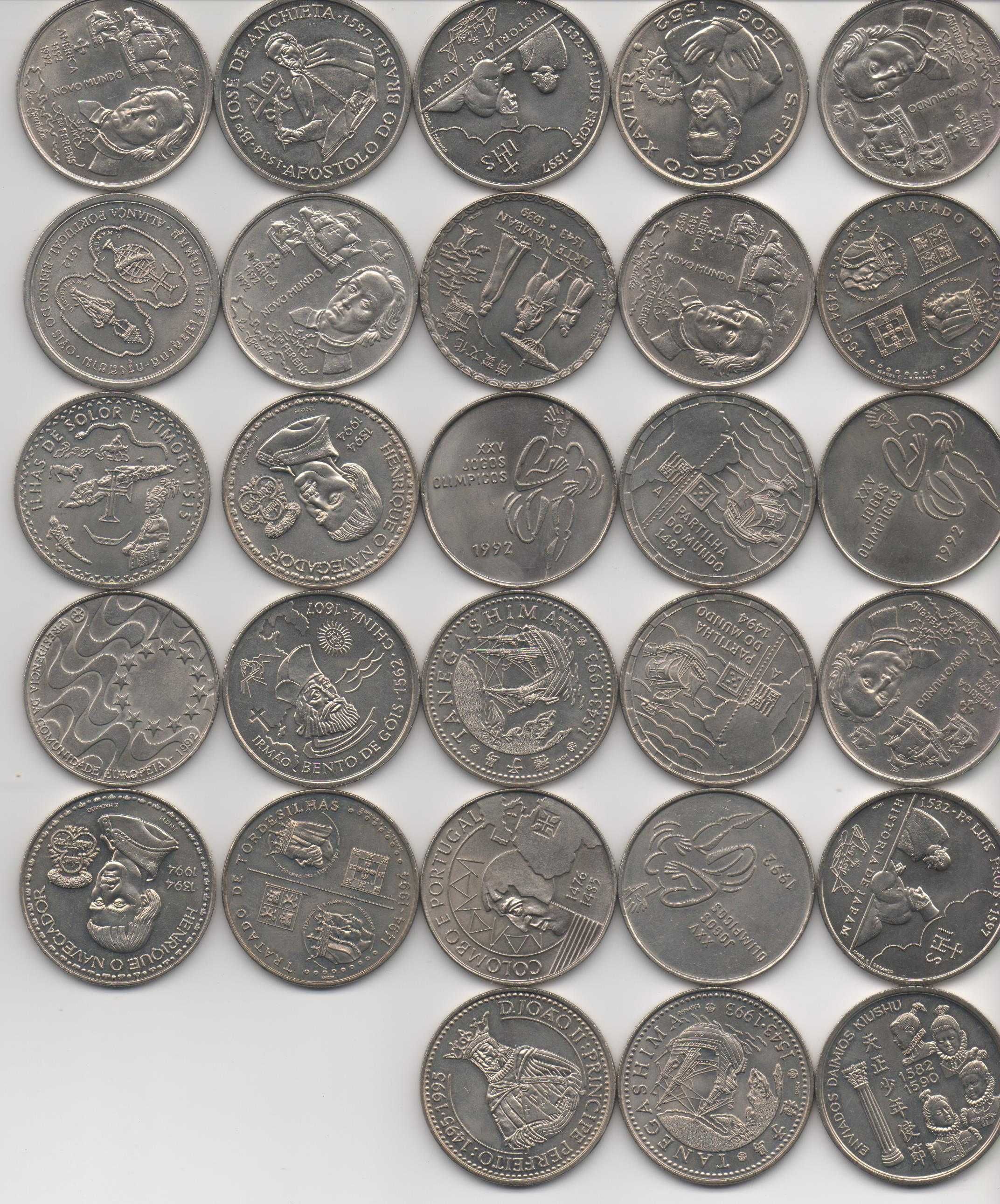 Lote 28 moedas de 200 escudos. Portugal.