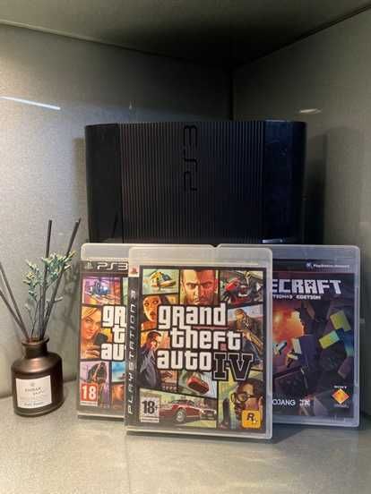 PS3 SUPER SLIM 320GB + 1 Jogo + 1 Comando