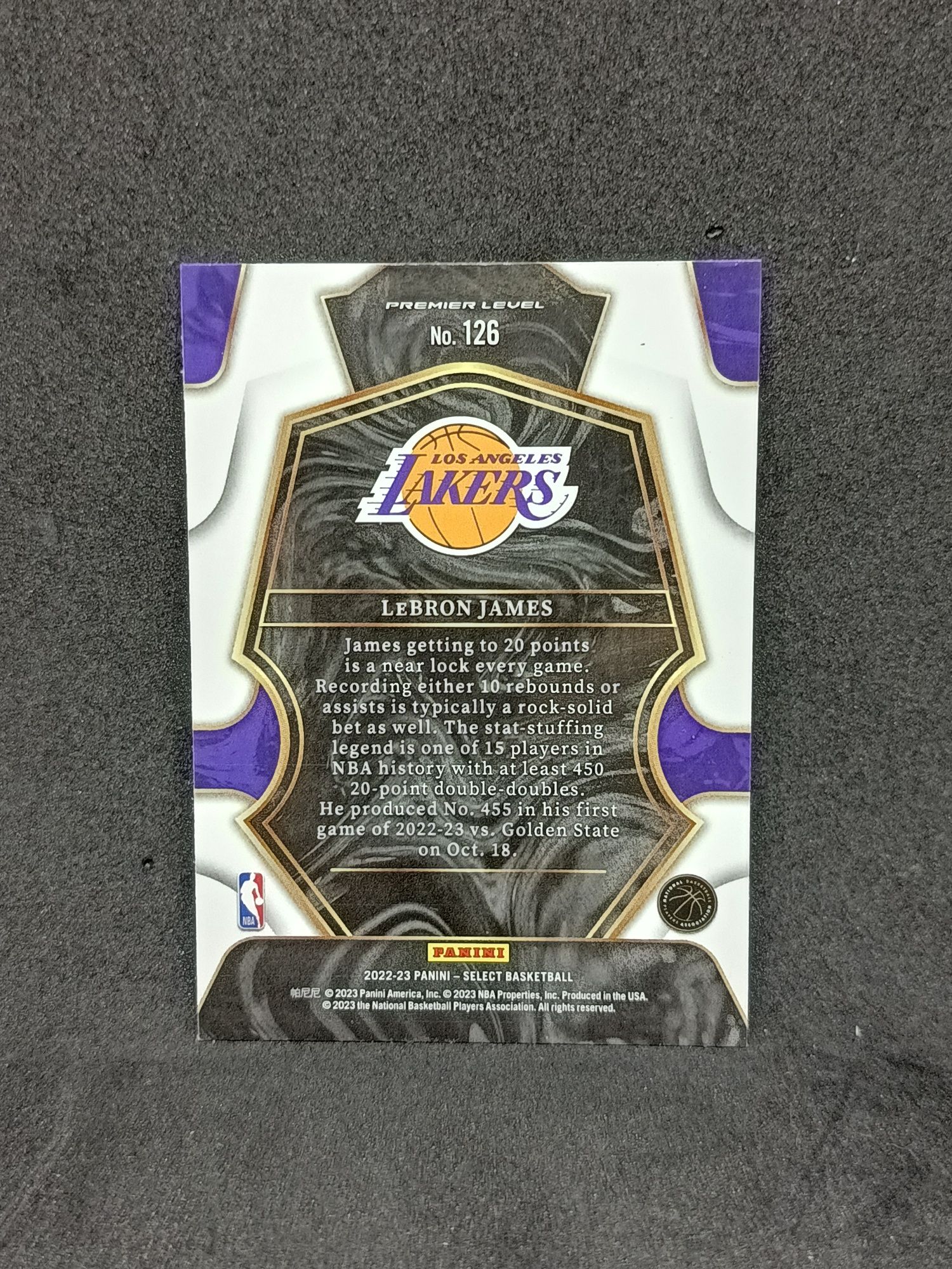 Karta NBA Panini Lebron James Los Angeles Lakers