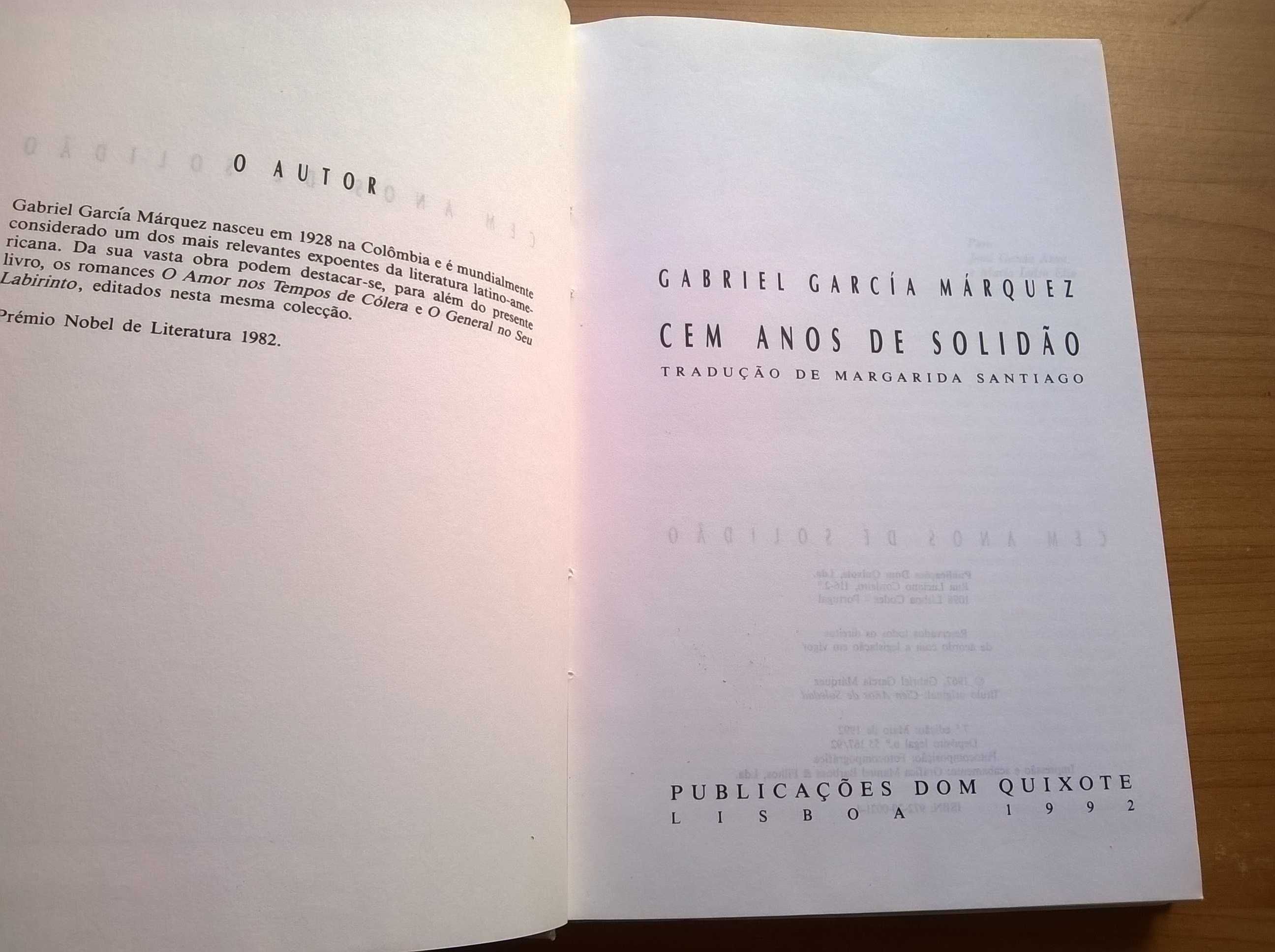 Cem Anos de Solidão - Gabriel Garcia Marquez (portes grátis)