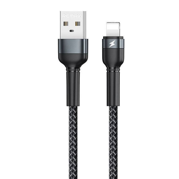 Kabel Usb Lightning Remax Jany Alloy, 1M, 2.4A (Czarny)