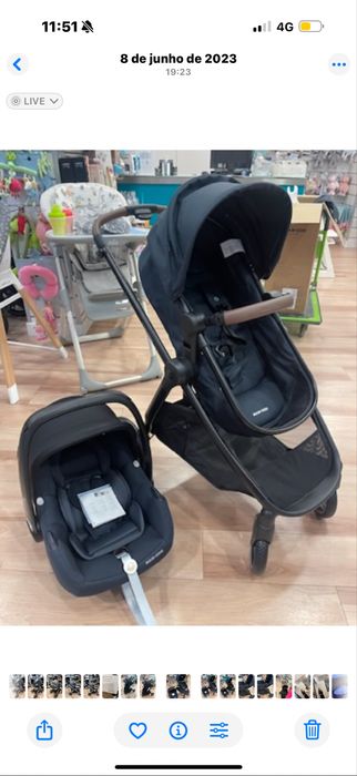 Carrinho de bebé Maxi‑Cosi Zelia 3 com Ovo e Base ISOFIX