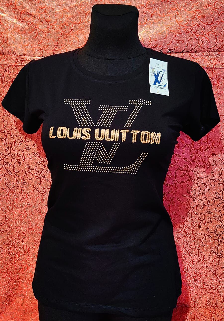 Czarna koszulka damska Louis Vuitton S M L XL wysyłka pobranie Nowość