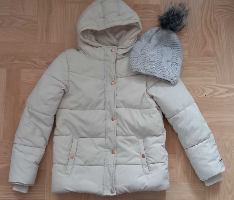 Kurtka zimowa dla dziewczynki 152 Cool Club beżowa