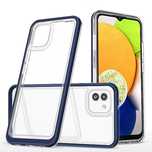 Clear 3in1 etui Samsung Galaxy A03 silikonowy pokrowiec z ramką niebie