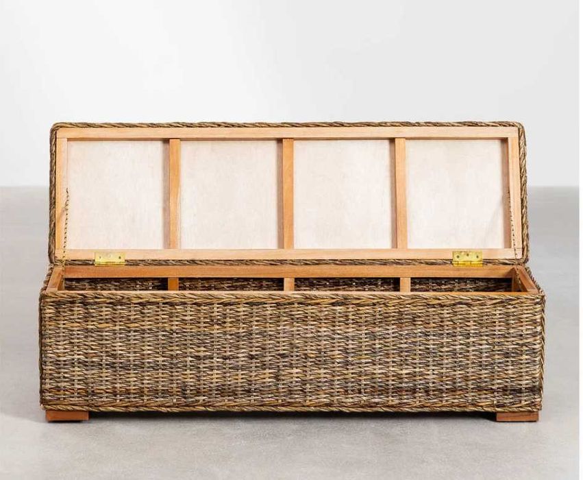 Baú - Banco - arrumação madeira / bench with storage - new