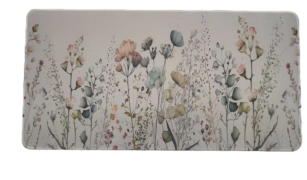 Podkładka Mysz Pod Myszkę Dla Graczy kolorowe kwiaty 30x60cm