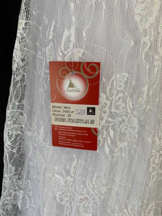 Nowa asymetryczna suknia ślubna 38 M BOHO Koronka HOLO Loves Lace