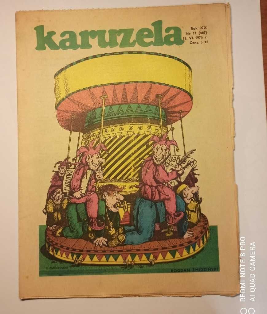 Karuzela - dwutygodniki satyryczne z 1976 r. - 11 egzemplarzy