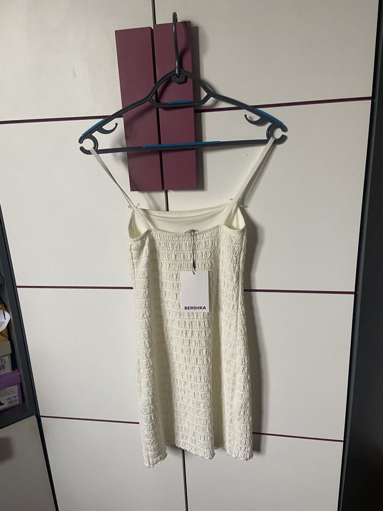 Biała sukienka z kokardkami Bershka M Viral Coquette Hit Nowa