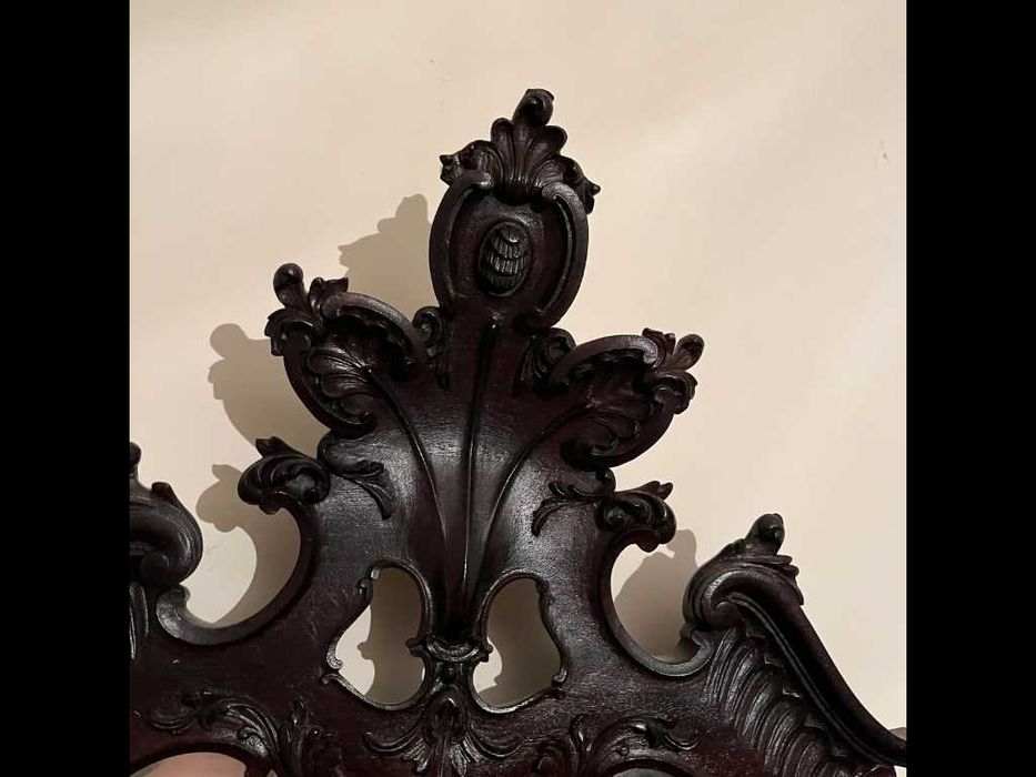 Espelho em madeira escura antigo/vintage