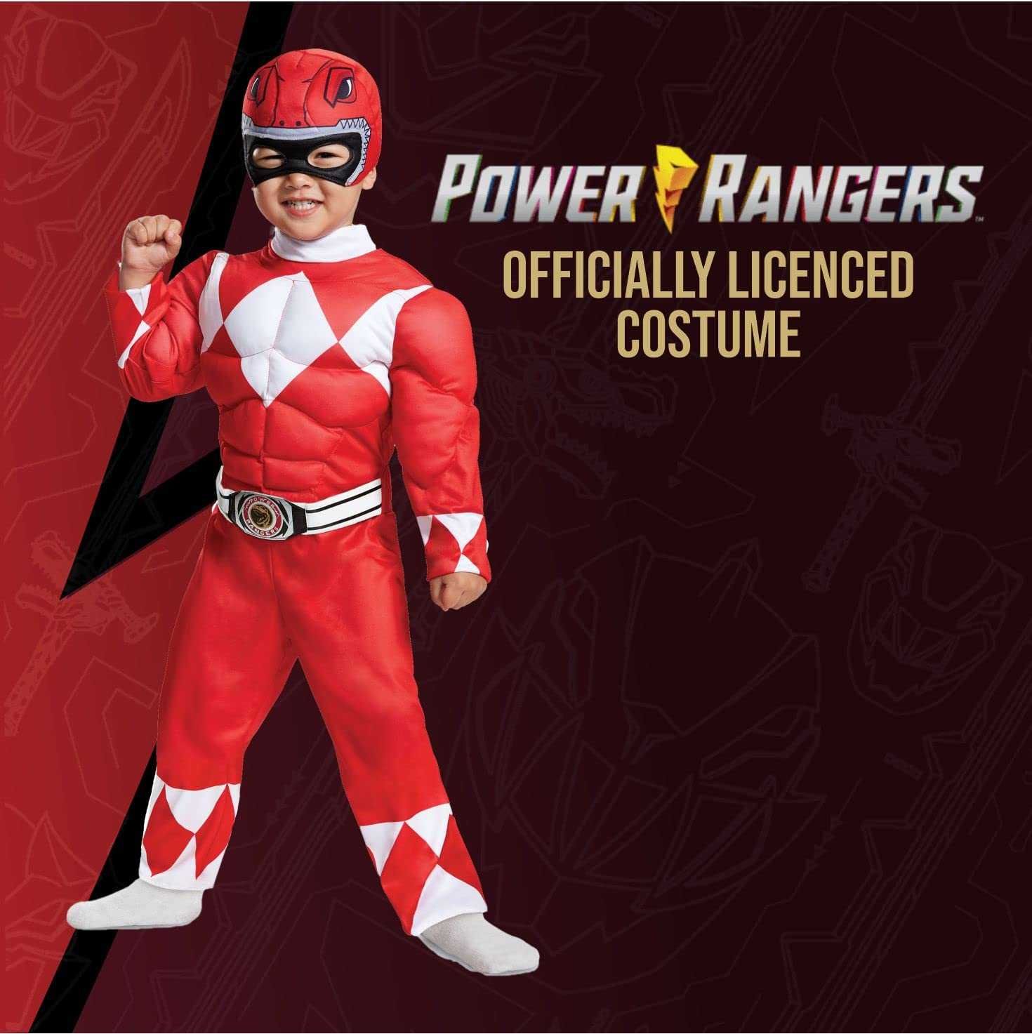 Kostium na Halloween dla malucha 3-4 lat Power Ranger Muscle Q49