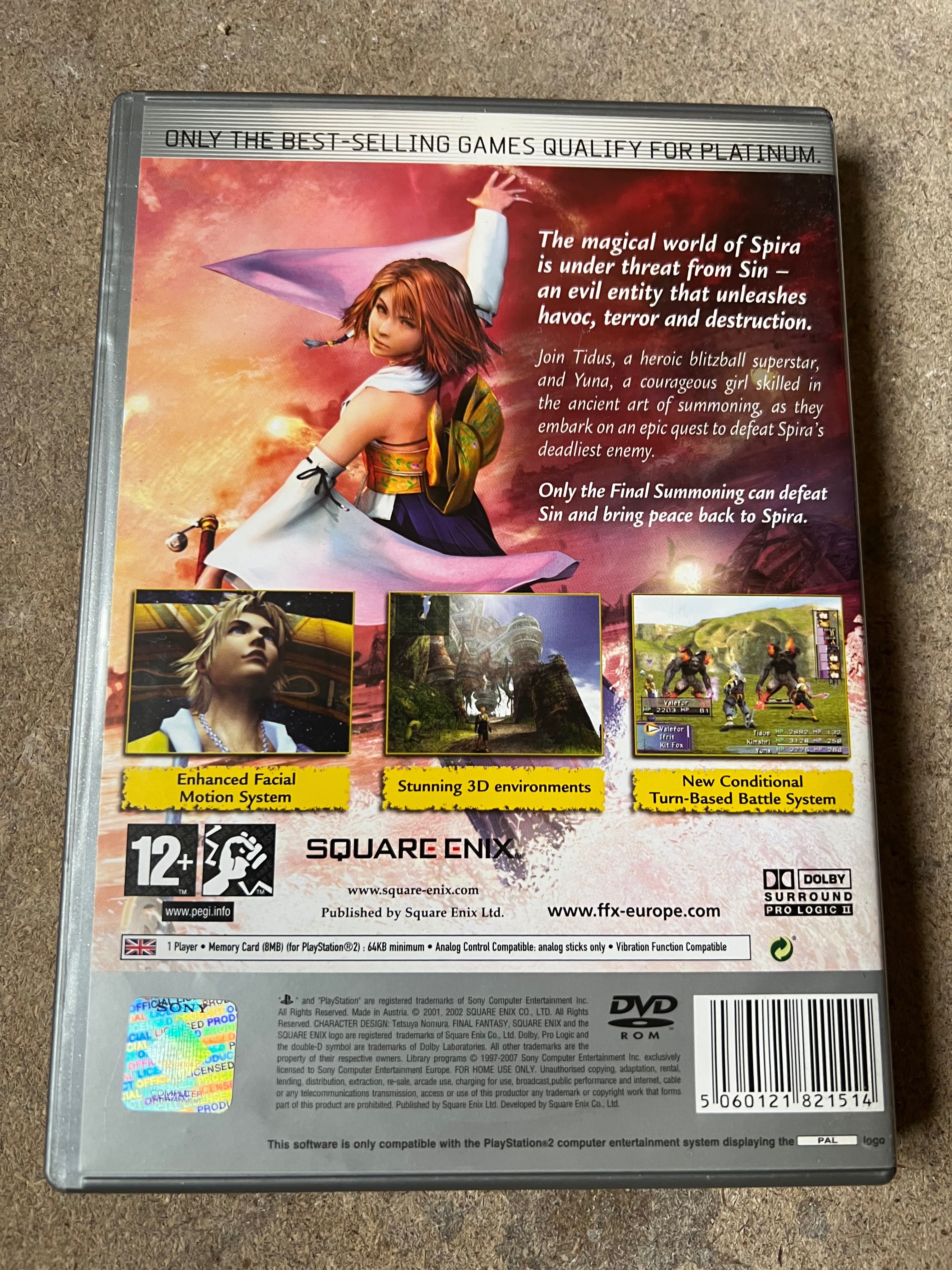 Gra PS2 Final Fantasy X + książeczka