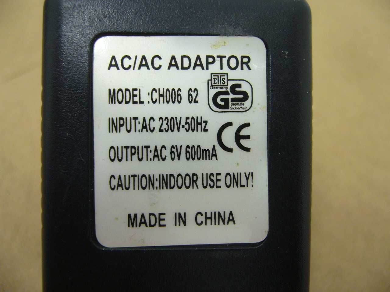 Zasilacz transformator 6 V AC / 600 mA