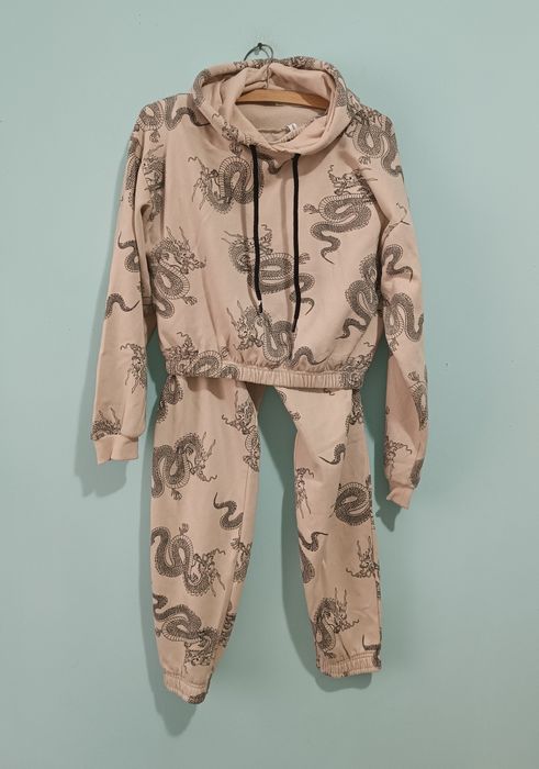 Beżowy dres w smoki - FB sister - M/XL -