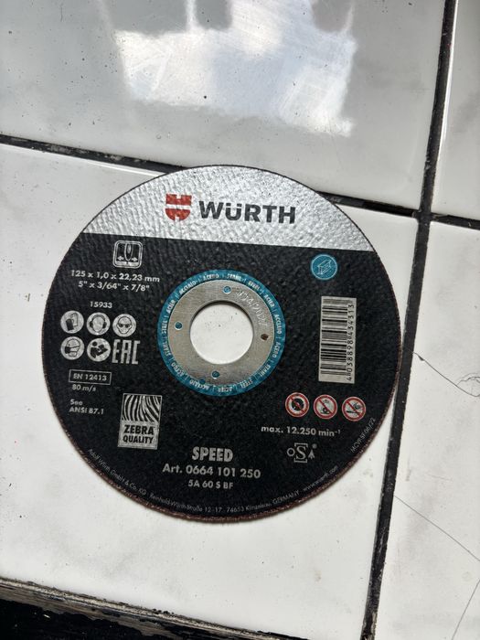 Tarcza do ciecia metalu wurth