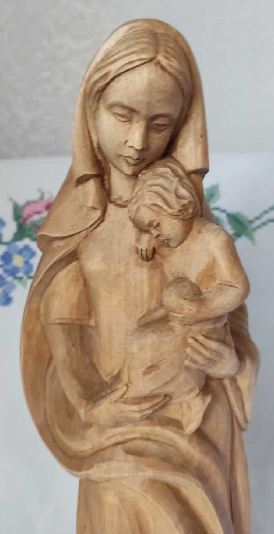 Діва Марія з Ісусом, дерев'яна скульптура, Німеччина, сер. ХХ ст.