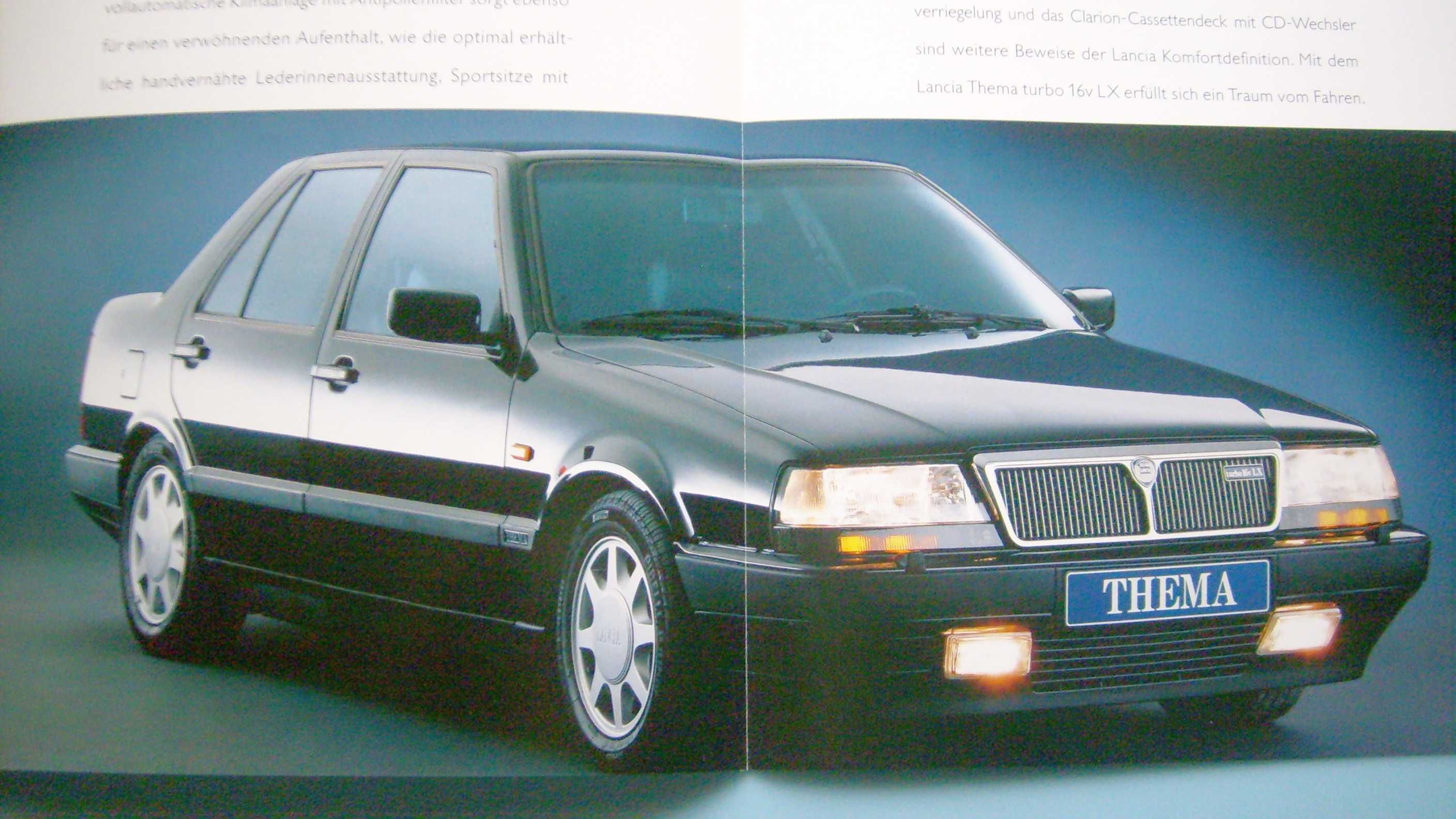 LANCIA THEMA TURBO 2.0 16V LX 1992 * prospekt limitówka